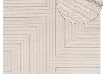 Carmel Cream-Grey Geometric Rug | 6040