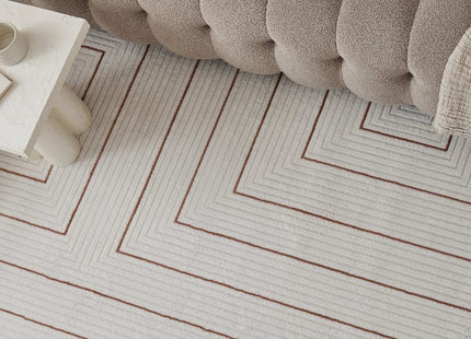 Carmel Cream-Terra Geometric Rug | 6040