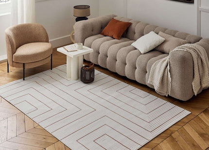 Carmel Cream-Terra Geometric Rug | 6040