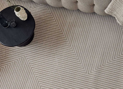 Carmel Beige-Cream Geometric Rug | 6050