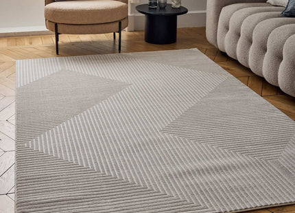 Carmel Beige-Cream Geometric Rug | 6050