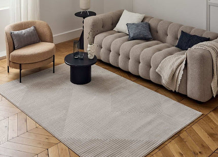 Carmel Beige-Cream Geometric Rug | 6050