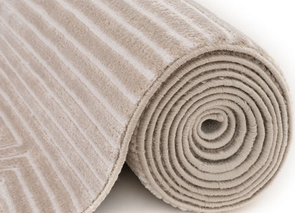 Carmel Beige-Cream Geometric Rug | 6050