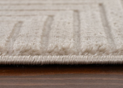 Carmel Beige-Cream Geometric Rug | 6050