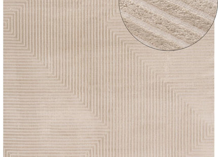 Carmel Beige-Cream Geometric Rug | 6050