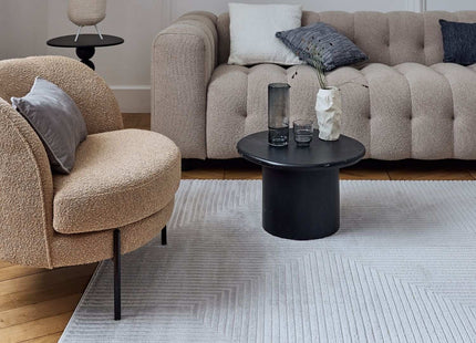 Carmel Grey-Cream Geometric Rug | 6050