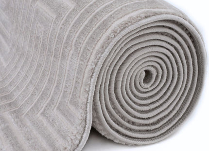 Carmel Grey-Cream Geometric Rug | 6050