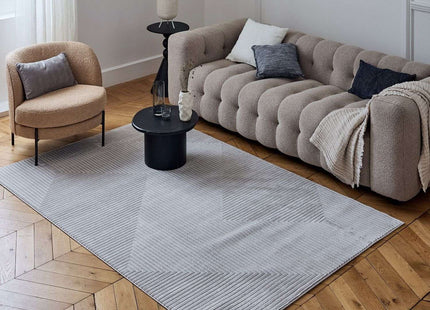 Carmel Grey-Cream Geometric Rug | 6050