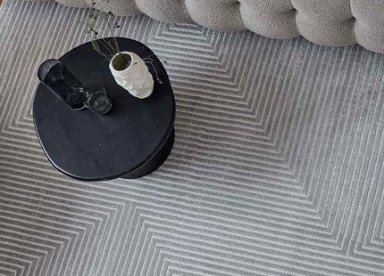 Carmel Grey-Cream Geometric Rug | 6050