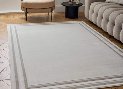 Carmel Cream-Beige Bordered Rug | 6060