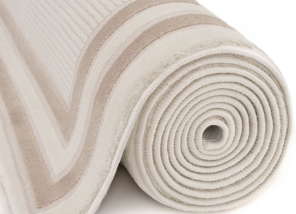 Carmel Cream-Beige Bordered Rug | 6060