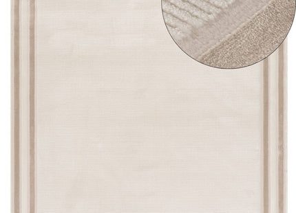 Carmel Cream-Beige Bordered Rug | 6060
