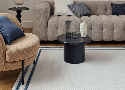 Carmel Cream-Blue Bordered Rug | 6060