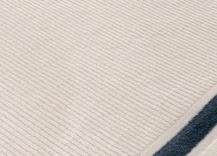 Carmel Cream-Blue Bordered Rug | 6060