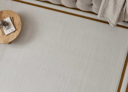 Carmel Cream-Gold Bordered Rug | 6060