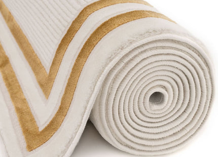 Carmel Cream-Gold Bordered Rug | 6060