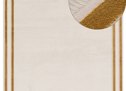 Carmel Cream-Gold Bordered Rug | 6060