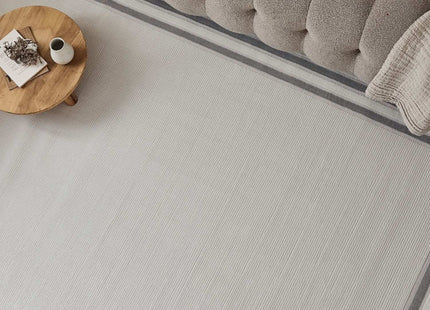 Carmel Cream-Grey Bordered Rug | 6060