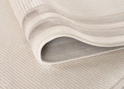 Carmel Cream-Grey Bordered Rug | 6060