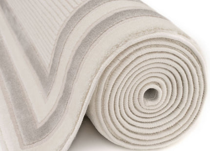 Carmel Cream-Grey Bordered Rug | 6060