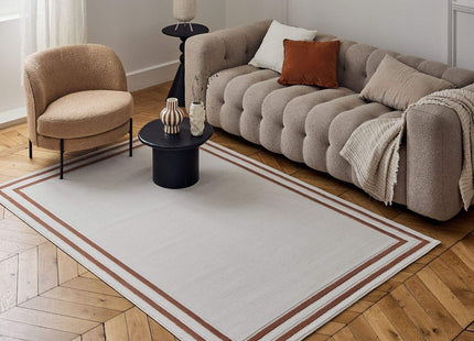 Carmel Cream-Terra Bordered Rug | 6060