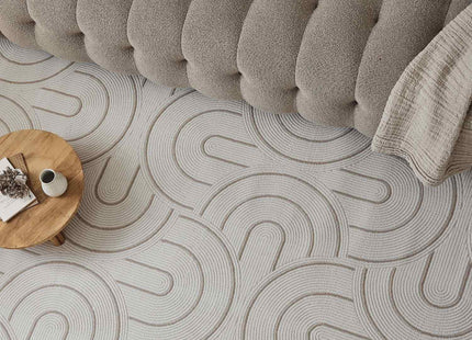 Carmel Cream-Beige Geometric Rug | 6070