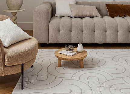 Carmel Cream-Beige Geometric Rug | 6070