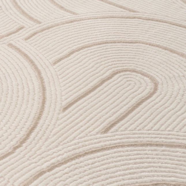 Carmel Cream-Beige Geometric Rug | 6070