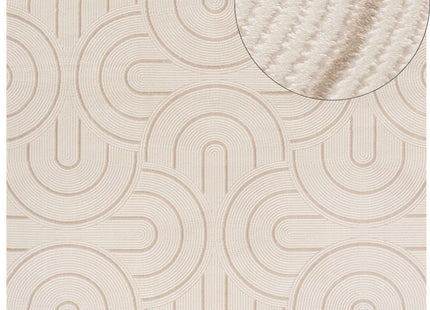 Carmel Cream-Beige Geometric Rug | 6070