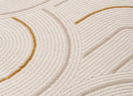 Carmel Cream-Gold Geometric Rug | 6070
