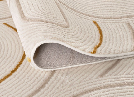 Carmel Cream-Gold Geometric Rug | 6070