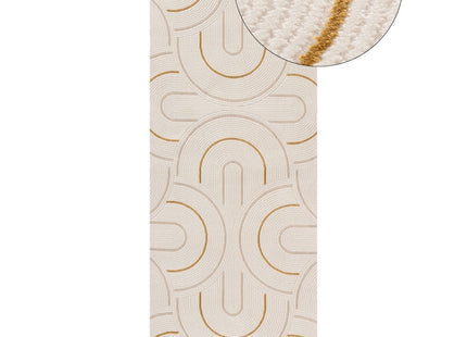 Carmel Cream-Gold Geometric Rug | 6070
