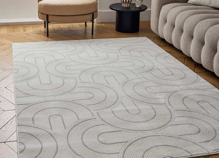 Carmel Cream-Grey Geometric Rug | 6070