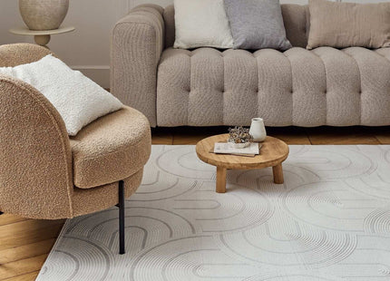 Carmel Cream-Grey Geometric Rug | 6070
