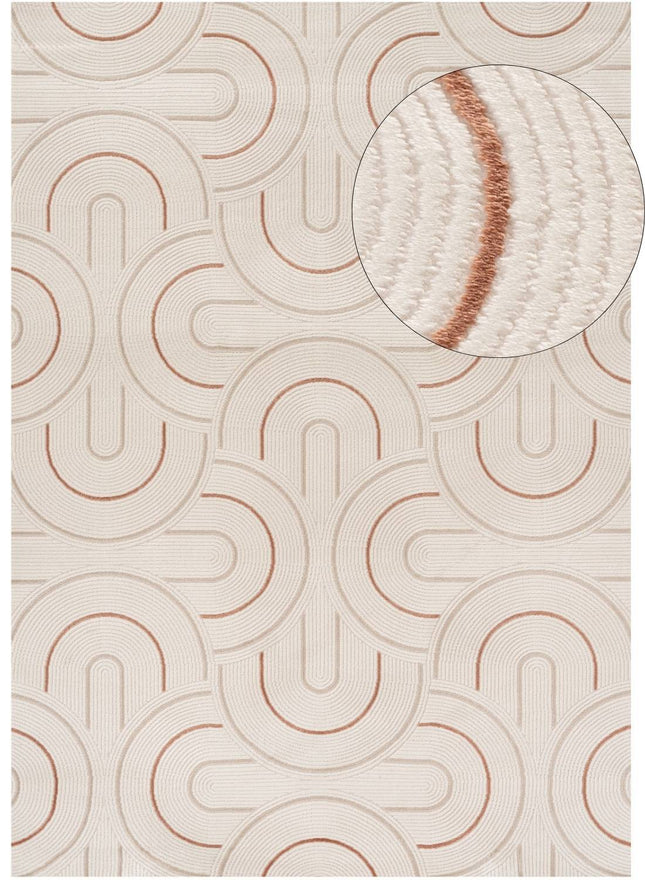 Carmel Cream-Terra Geometric Rug | 6070