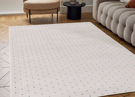 Carmel Cream-Blue Dots Rug | 6080