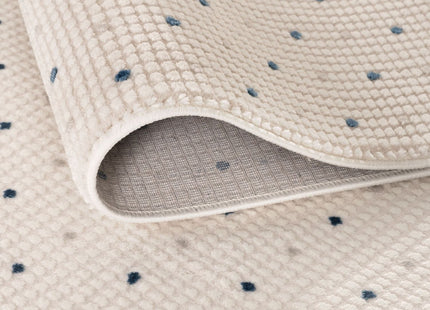 Carmel Cream-Blue Dots Rug | 6080