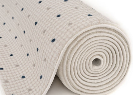 Carmel Cream-Blue Dots Rug | 6080