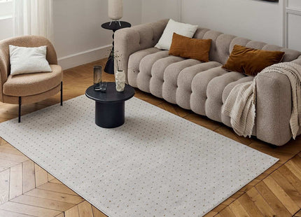 Carmel Cream-Gold Dots Rug | 6080