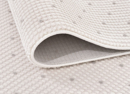 Carmel Cream-Grey Dots Rug | 6080