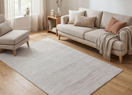 Carmel Cream-Beige Striped Rug | 6010