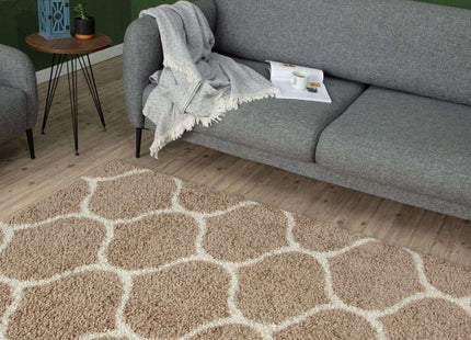 Moroccan Beige Shaggy Rug | 620