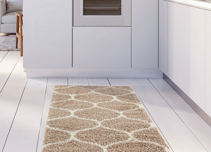 Moroccan Beige Shaggy Rug | 620