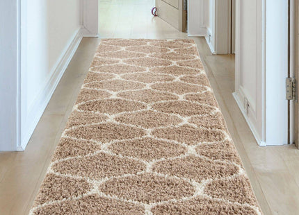 Moroccan Beige Shaggy Rug | 620