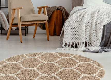 Moroccan Beige Shaggy Rug | 620