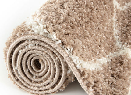 Moroccan Beige Shaggy Rug | 620