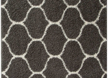 Moroccan Dark Grey Shaggy Rug | 640