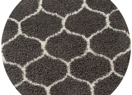 Moroccan Dark Grey Shaggy Rug | 640