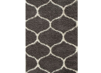 Moroccan Dark Grey Shaggy Rug | 640