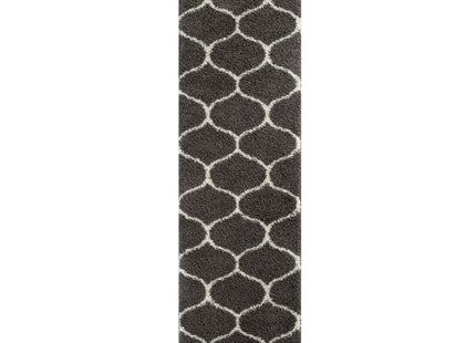 Moroccan Dark Grey Shaggy Rug | 640